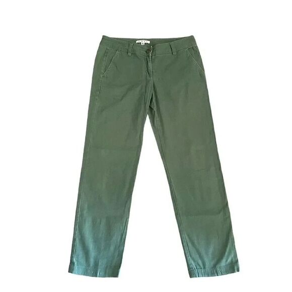 Cabi Y2K Green Cotton Blend Stretchy Straight Leg Low-Rise Trouser Pants SZ 2 - Picture 1 of 12